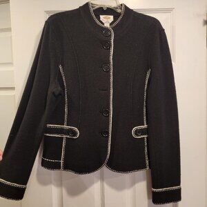 Stylish Merino wool unlined jacket or top, Size Large